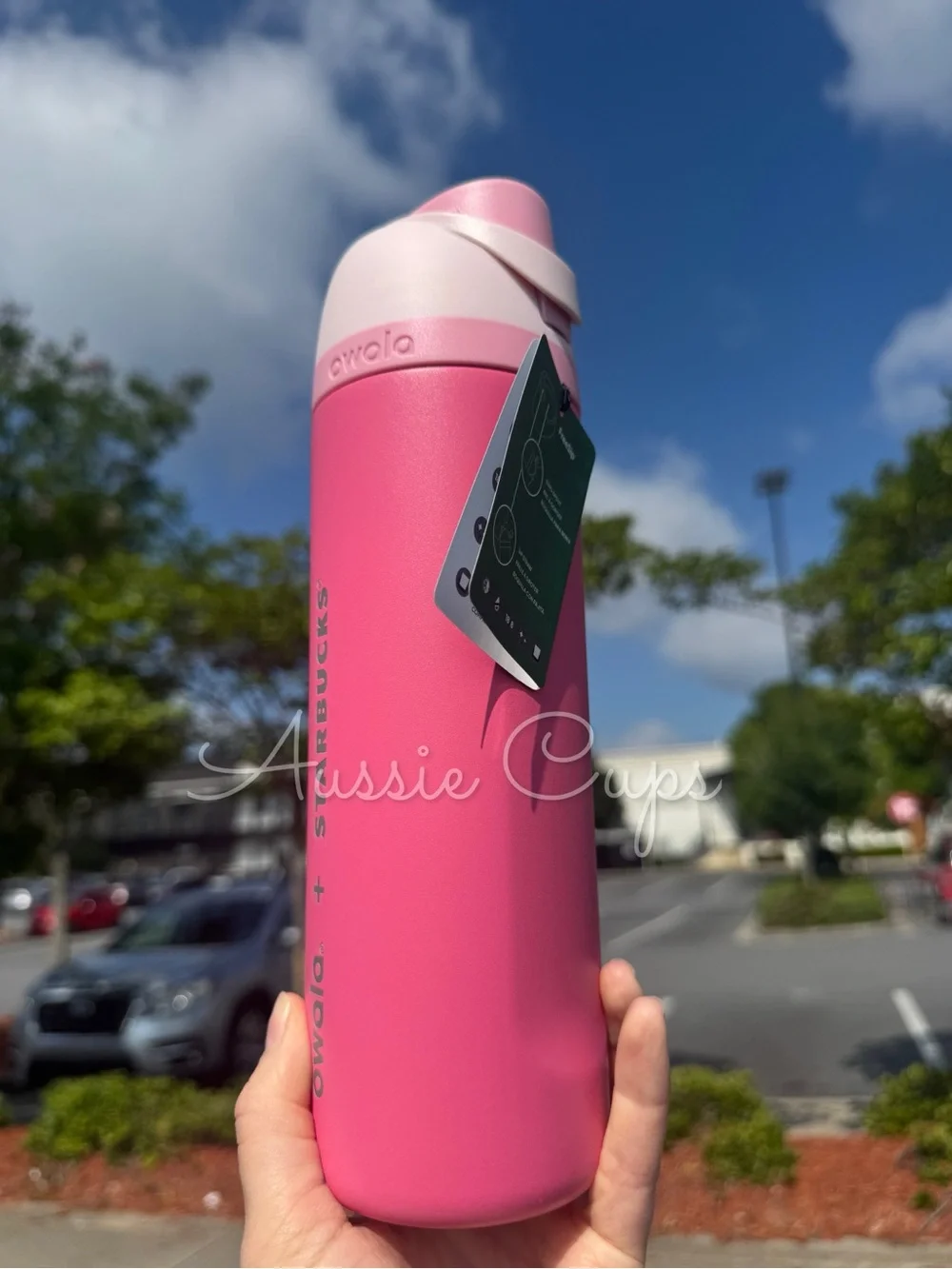 Pink Starbucks X Owala FreeSip 24 oz Insulated Water Bottle, limited